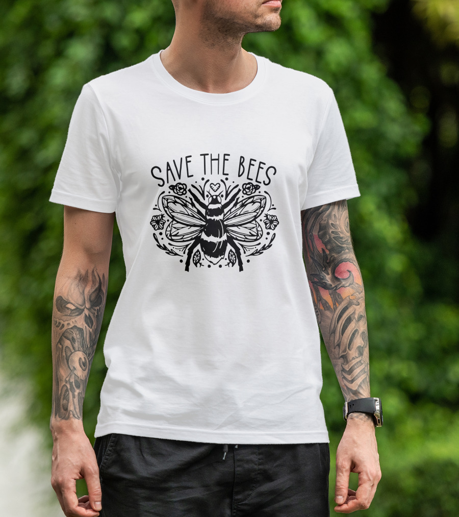 SAVE THE BEES Floral Bee T-Shirt
