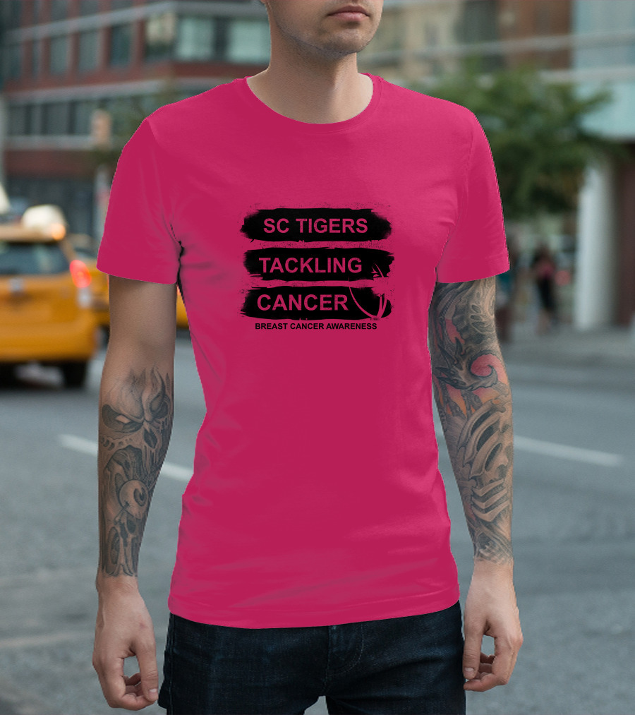 SC Tigers Tackling Cancer Breast Cancer Awareness T-Shirt