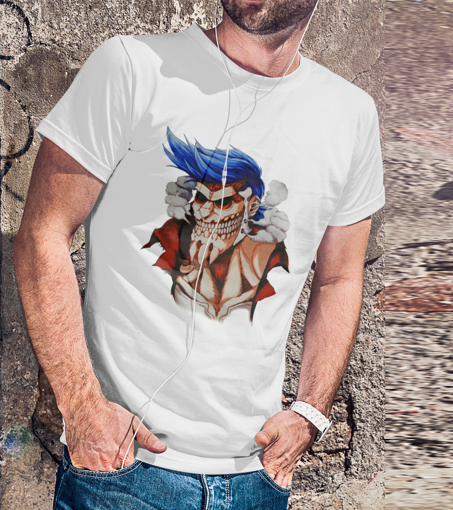 One Piece Franky Titan Transformation Crossover T-Shirt