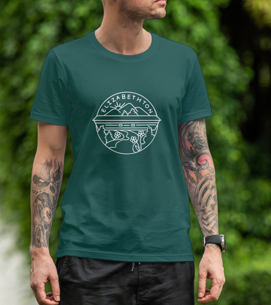 Elizabethton Scenic Mountain Landscape Raleigh Influence T-Shirt