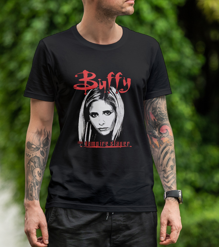 Buffy The Vampire Slayer Buffy Vampire Slayer Face Iconic Show T-Shirt