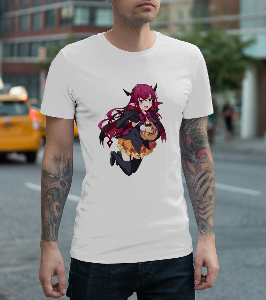 Irys Anime Halloween Devil With Candy Basket T-Shirt