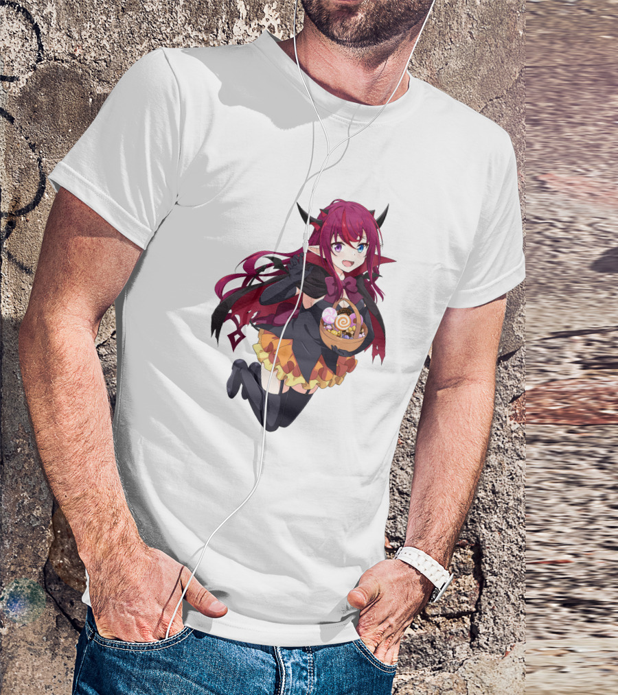 Irys Anime Halloween Devil With Candy Basket T-Shirt