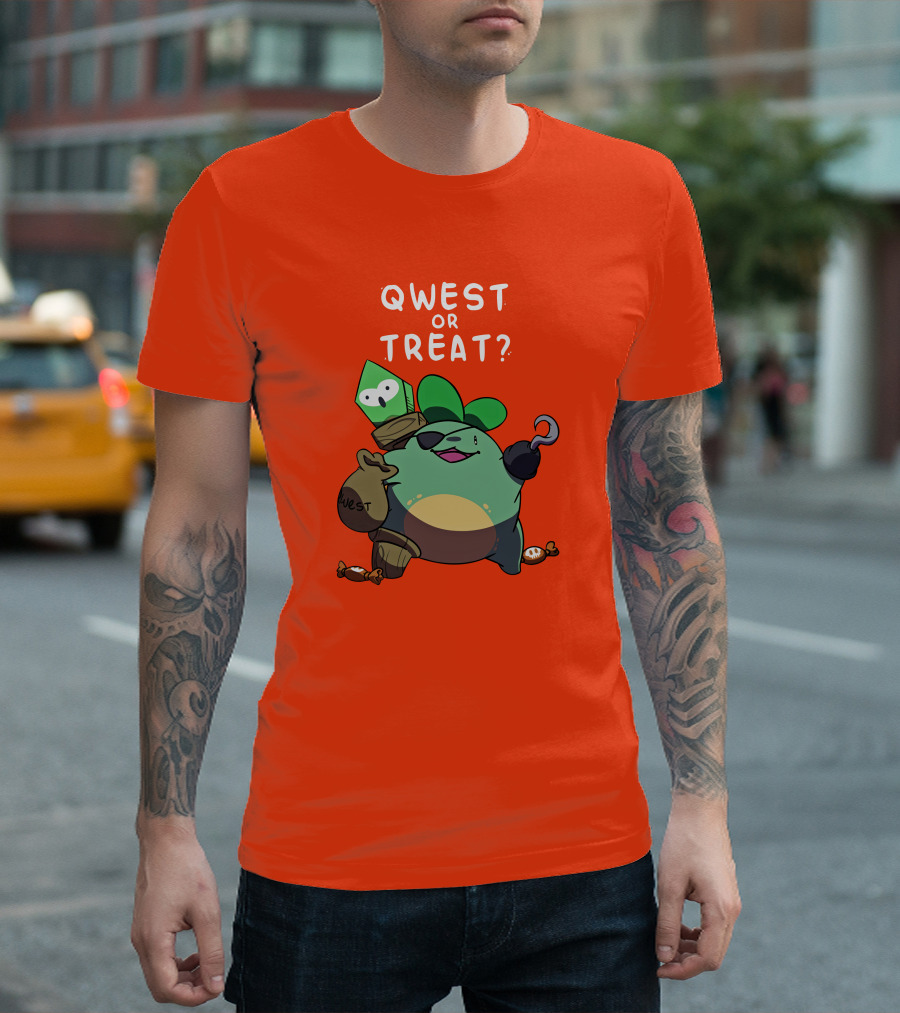Qwest or Treat Halloween Quest Sprout Pirate Hook Candy T-Shirt