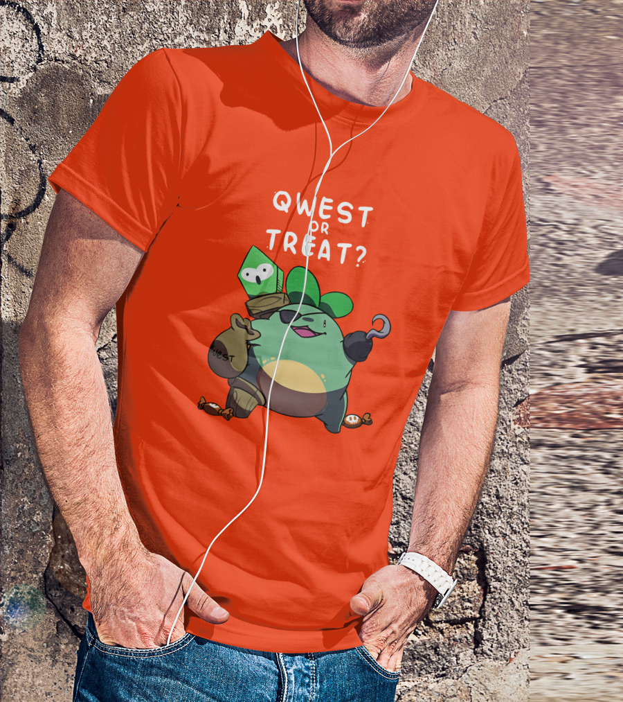 Qwest Or Treat Halloween Quest Sprout Pirate Hook Candy T-Shirt