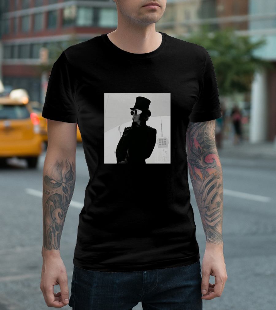 Badr Hari Willy Wonka Black and White Top Hat Sunglasses T-Shirt