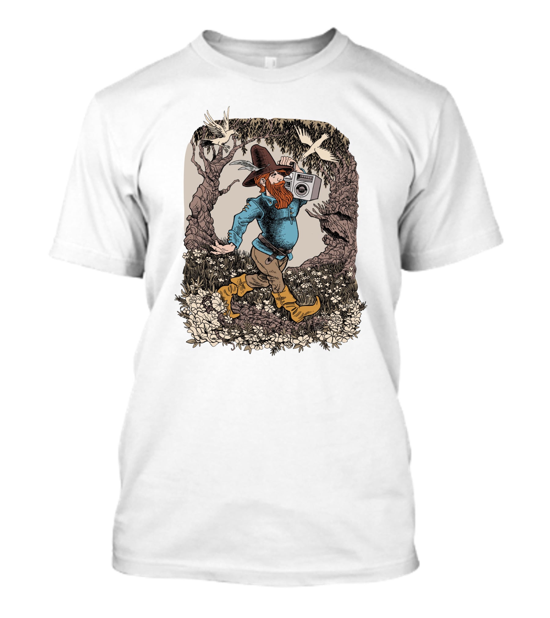 Tugboat Captain Dave Jolly Tom Adventure In The Enchanted Forest T-Shirt