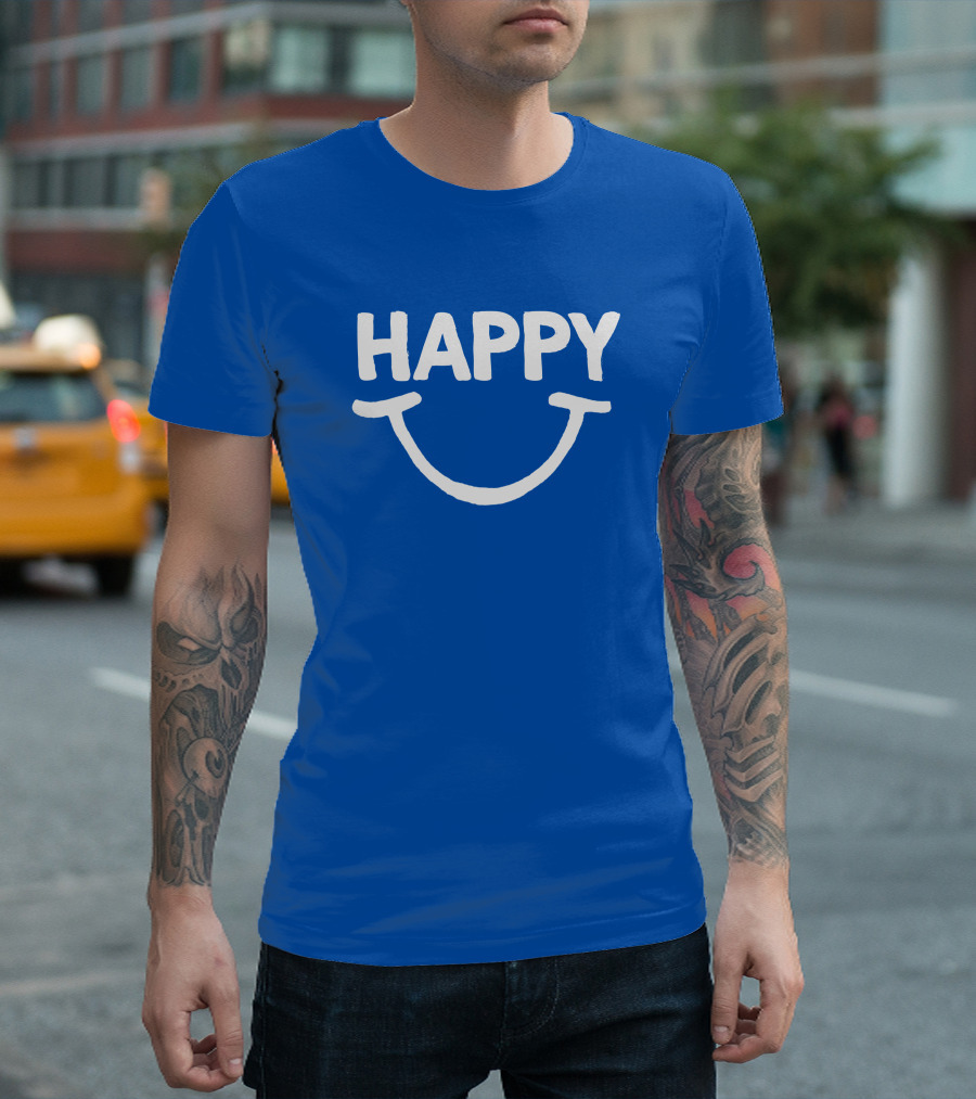 Tommo Robbo Happy Smile Blue T-Shirt