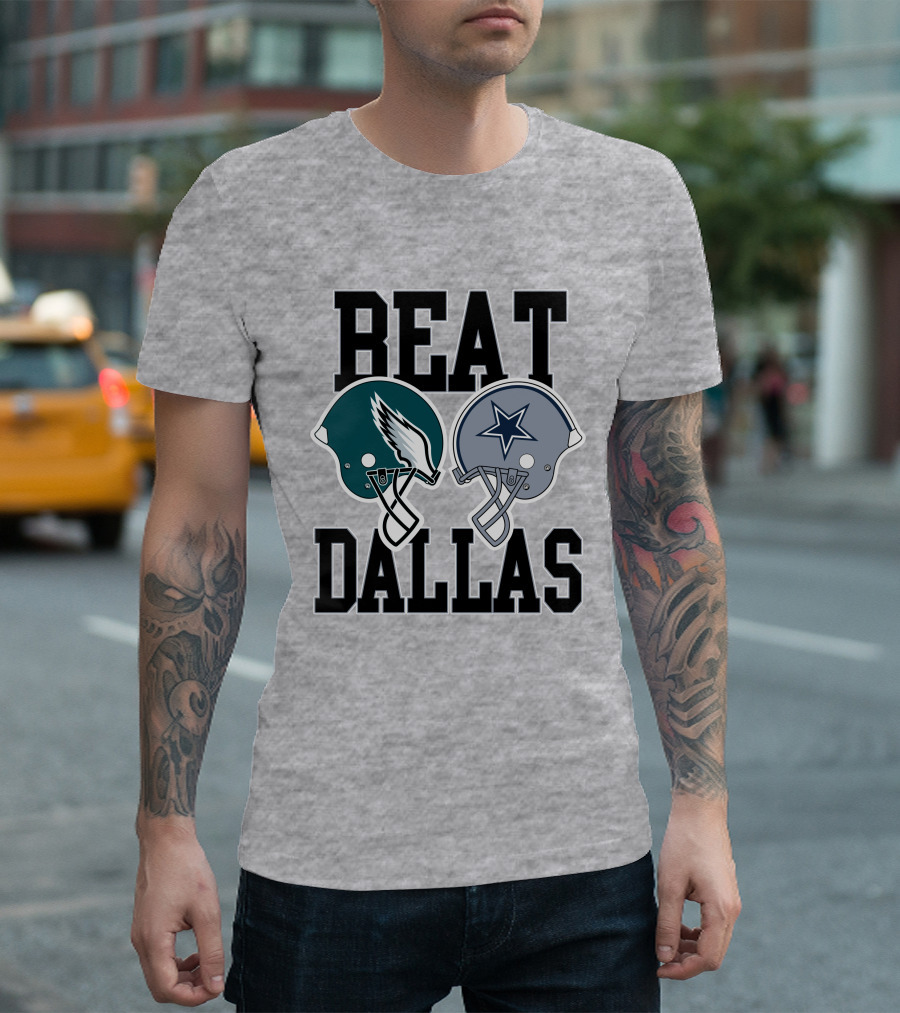 Nick Sirianni Beat Dallas Eagles Helmet Showdown T-Shirt