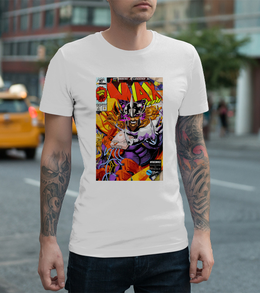 Freemvc2 The Scrubl0rd MAX Fighting Game Legend Comic T-Shirt