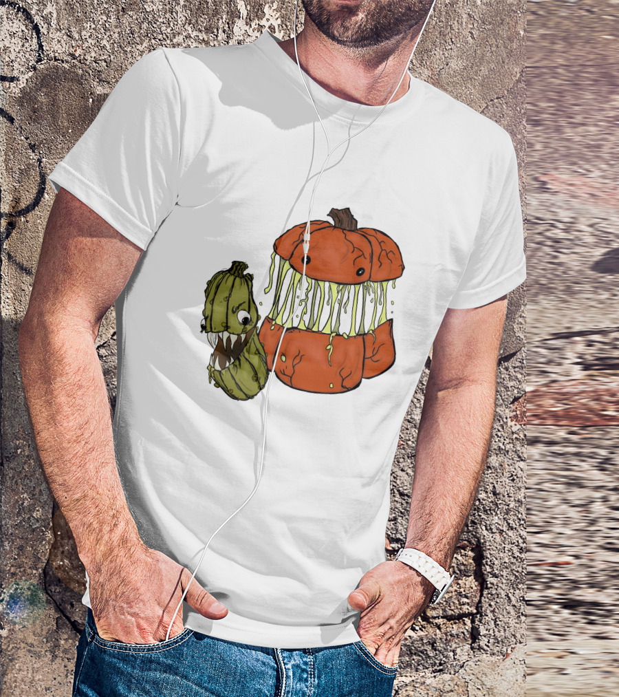 Megan Garner Spooky Art Drop Oh My Gourd Pumpkin Creature T-Shirt