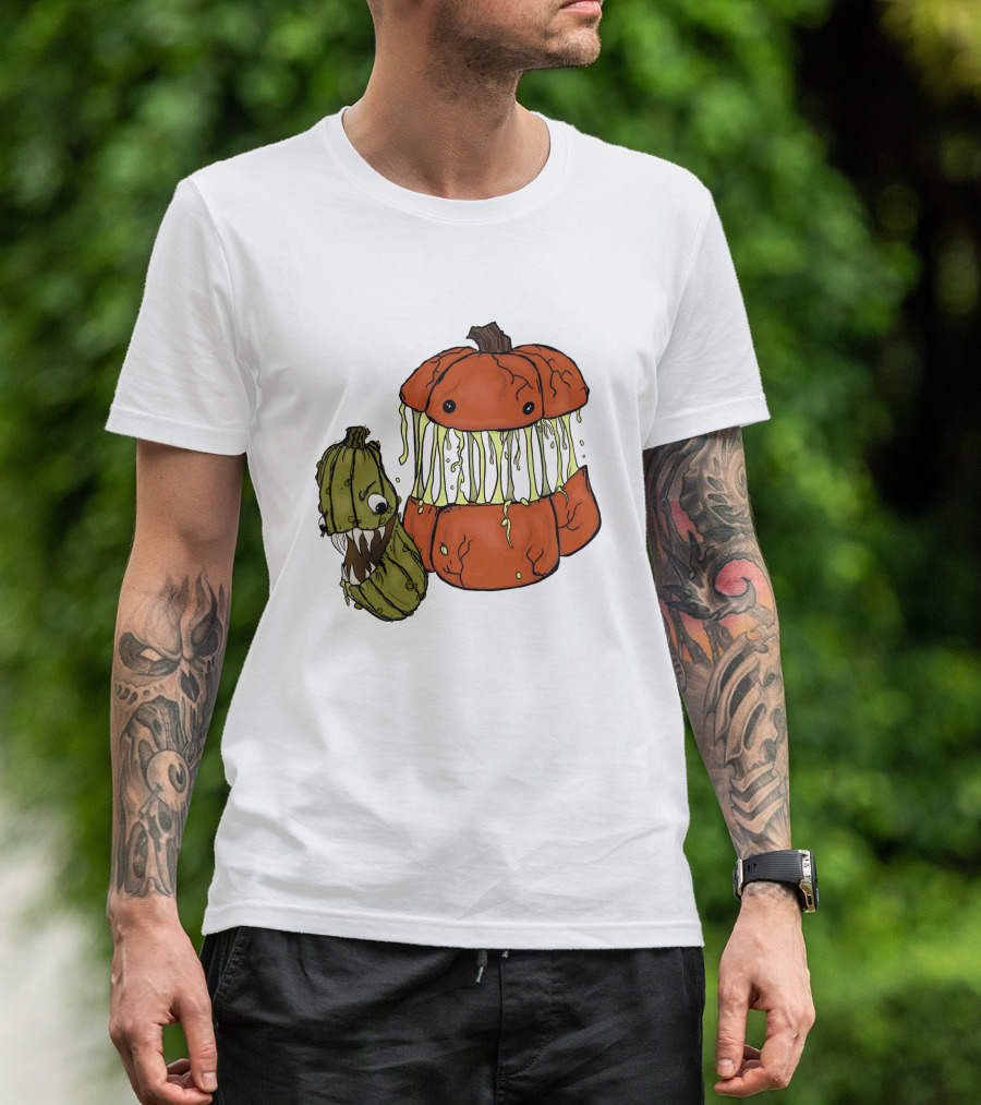 Megan Garner Spooky Art Drop Oh My Gourd Pumpkin Creature T-Shirt