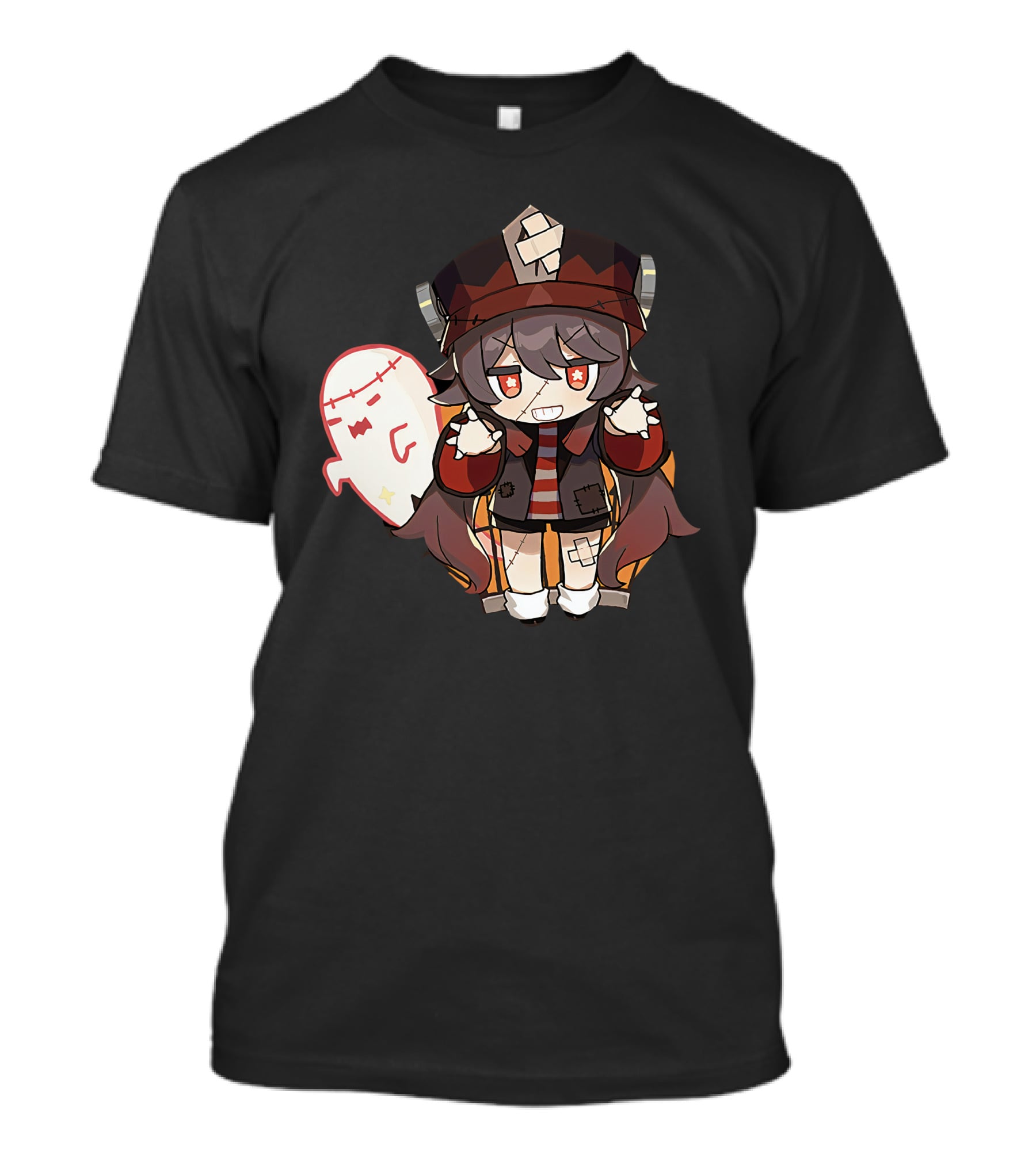 Happy Halloween Genshin Impact Hutao Cute Ghost Character T-Shirt