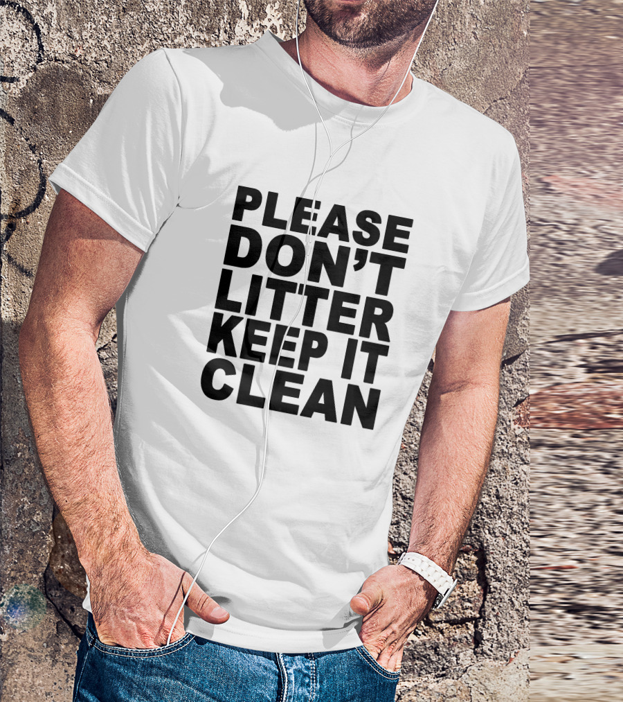 Sebastian Vettel Please Don’t Litter Keep It Clean Environmental Message T-Shirt