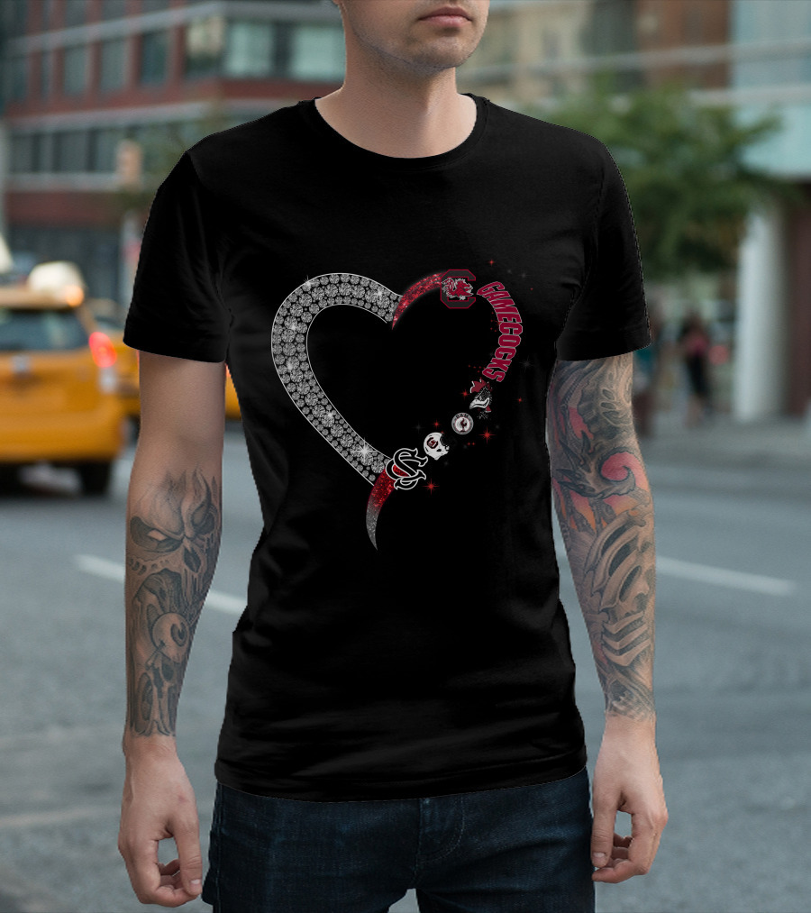 South Carolina Gamecocks Heart T-Shirt