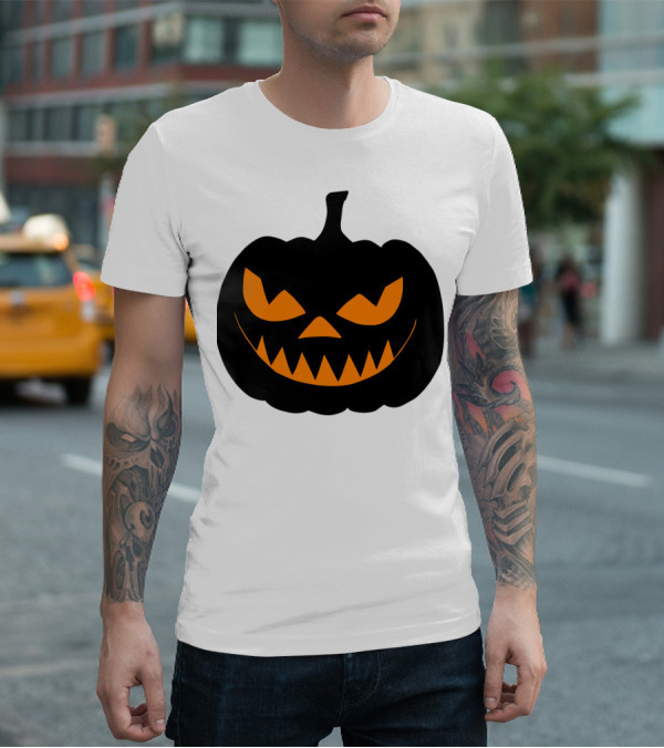 Scary Jack O Lantern Pumpkin Face T-Shirt