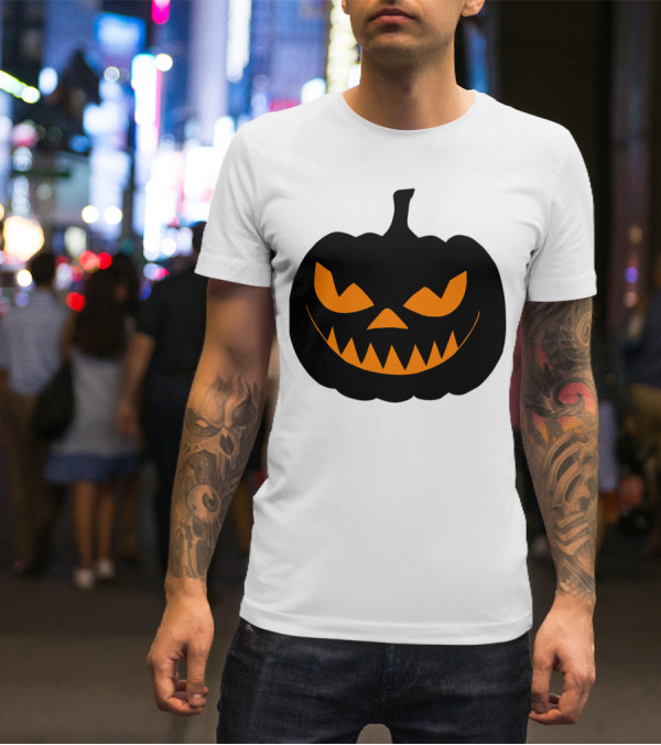 Scary Jack O Lantern Pumpkin Face T-Shirt