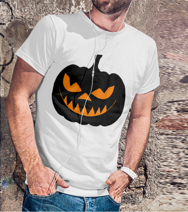 Scary Jack O Lantern Pumpkin Face T-Shirt