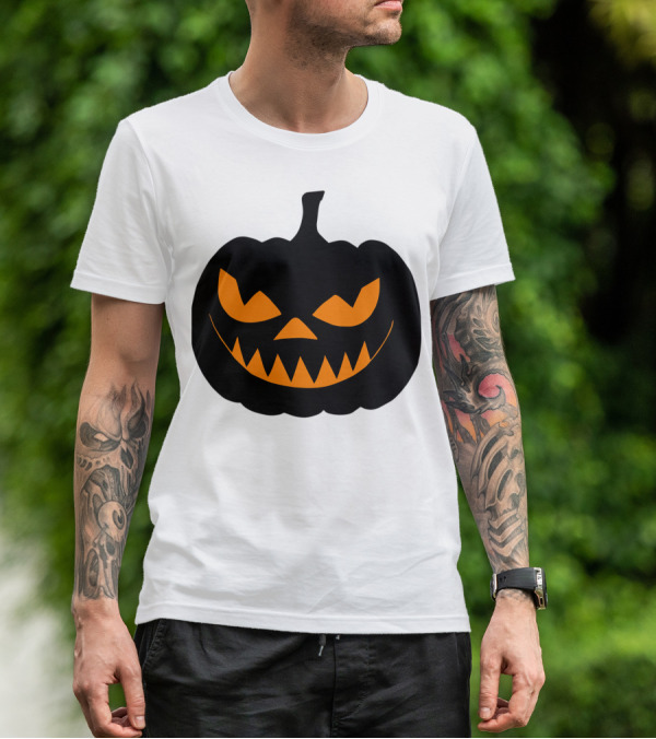 Scary Jack O Lantern Pumpkin Face T-Shirt