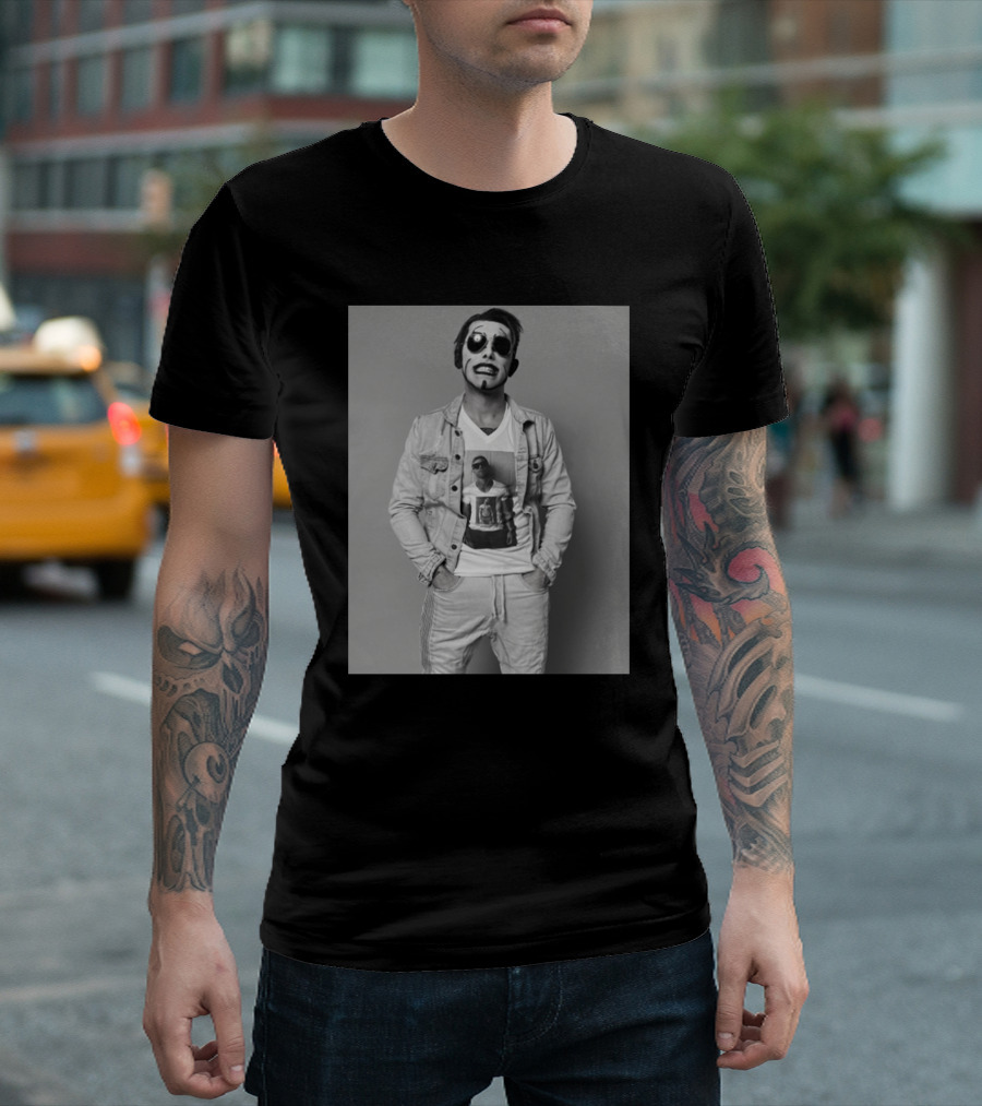 Danhausen NYCC Good Friends Black And White Denim Style With Face Paint T-Shirt