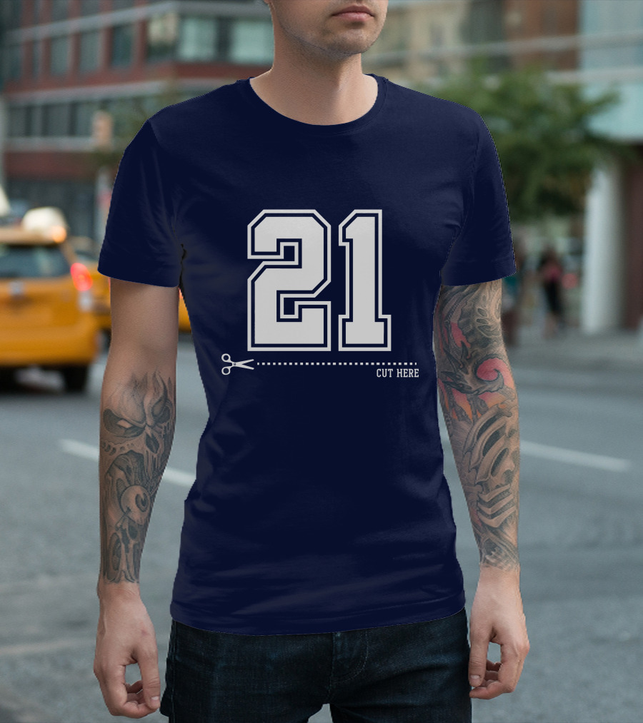Cowboys Nation Twisted Gorilla 21 Cut Here T-Shirt