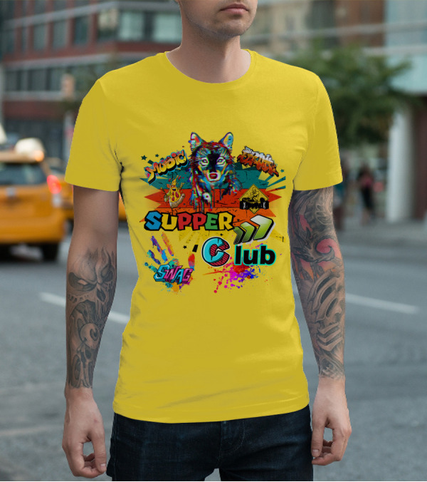 Supper Club Music Swag Street Art Wolf T-Shirt