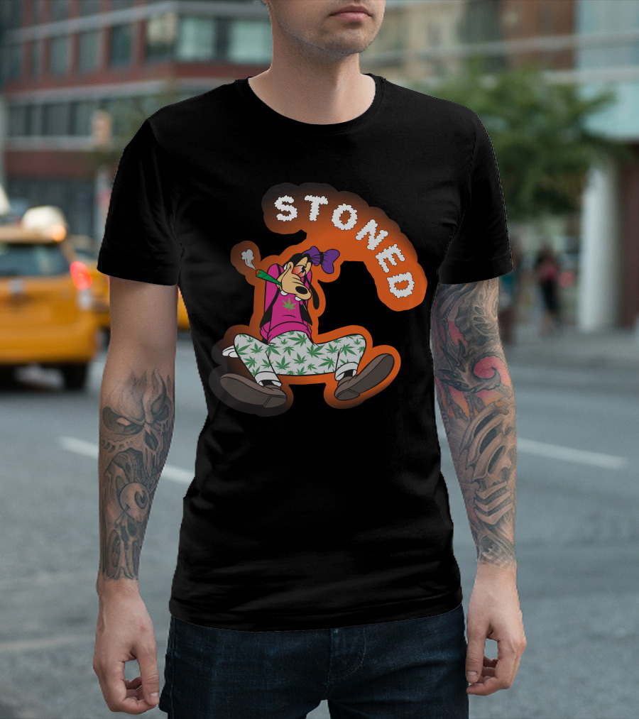 STONED GOOFY Cannabis Leaf Pants Smoke T-Shirt