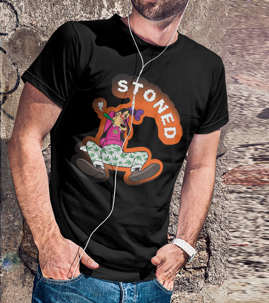 STONED GOOFY Cannabis Leaf Pants Smoke T-Shirt