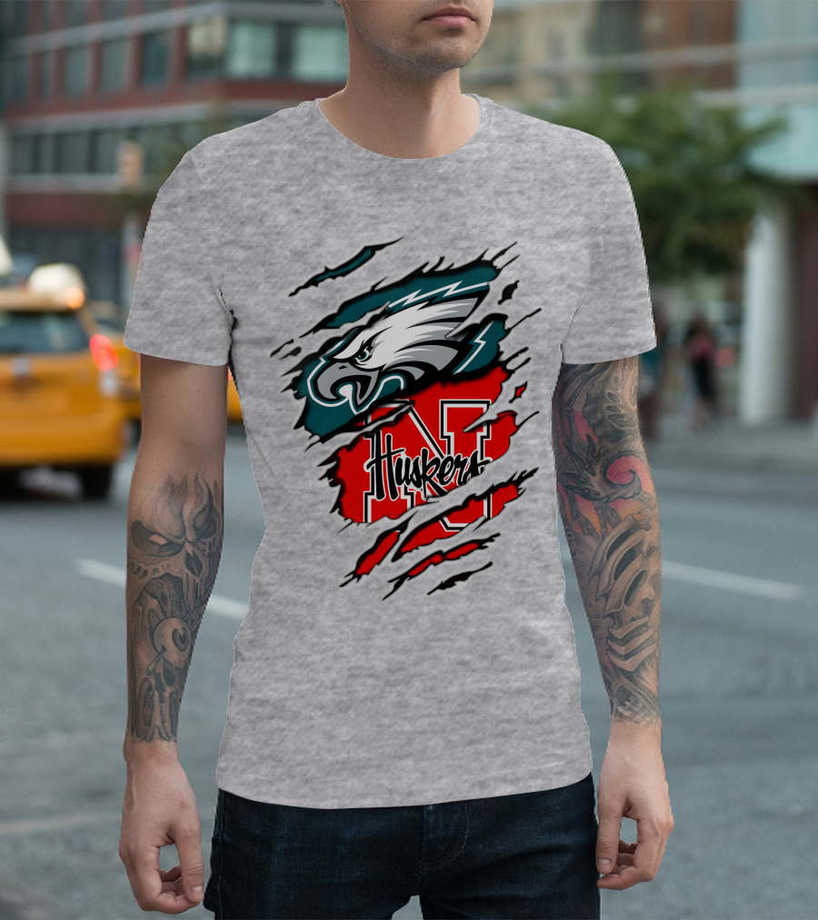 Eagles Huskers Logo Crossover T-Shirt