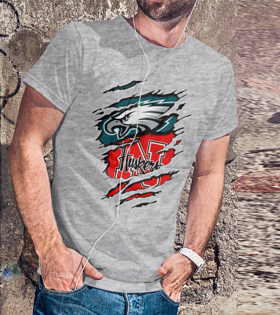 Eagles Huskers Logo Crossover T-Shirt