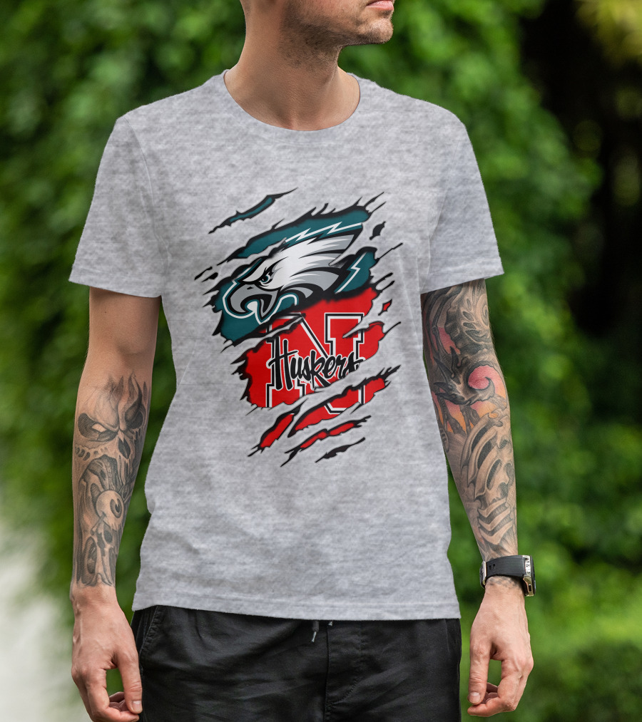 Eagles Huskers Logo Crossover T-Shirt