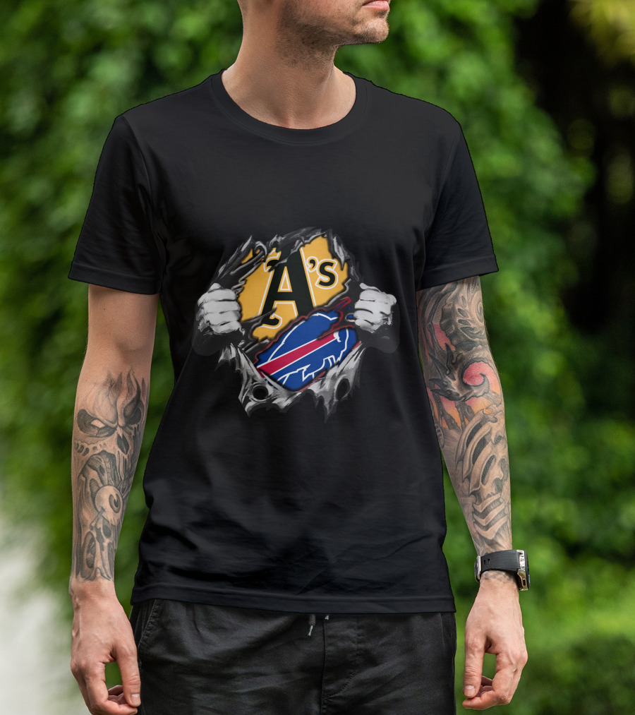 Oakland Athletics Buffalo Bills Mashup T-Shirt