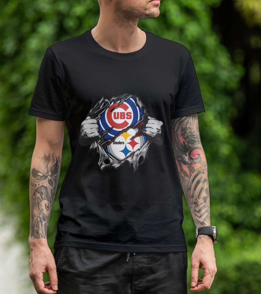 Steelers Cubs Ripped Reveal T-Shirt