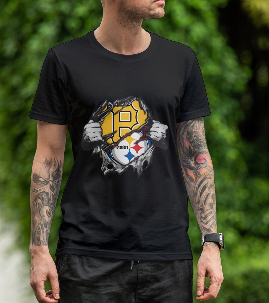 Steelers Pirates Logo Mashup T-Shirt