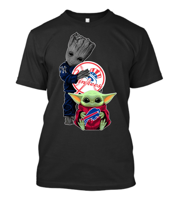 Yankees Groot Bills Baby Yoda T-Shirt