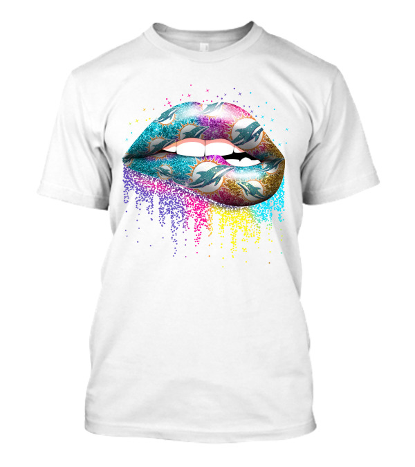 Lips Miami Dolphins Gradient Explosion T-Shirt