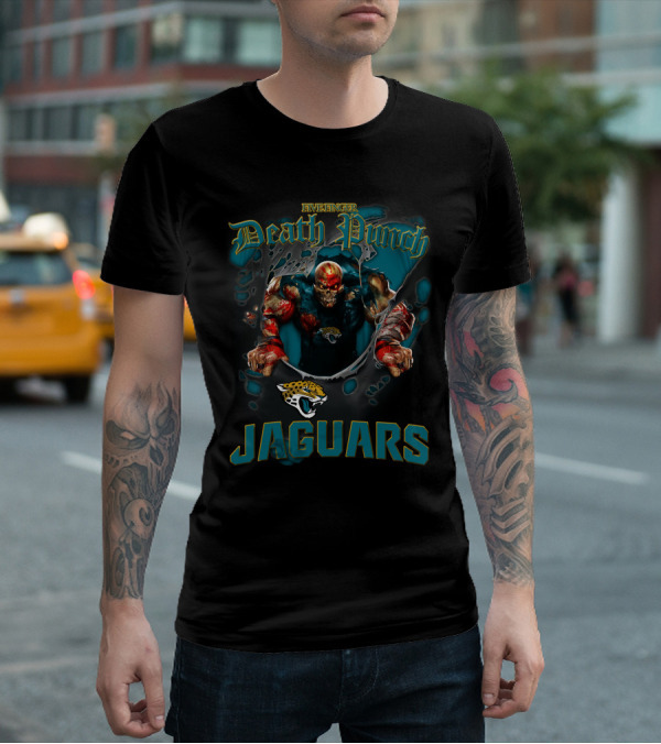 Five Finger Death Punch Jaguars Harley Davidson Motorcycle Biker Nfl Jacksonville T-Shirt
