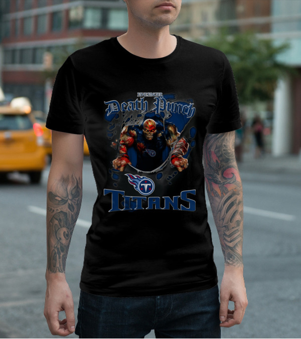 Five Finger Death Punch Nfl Tennessee Titans Grim Reaper T-Shirt