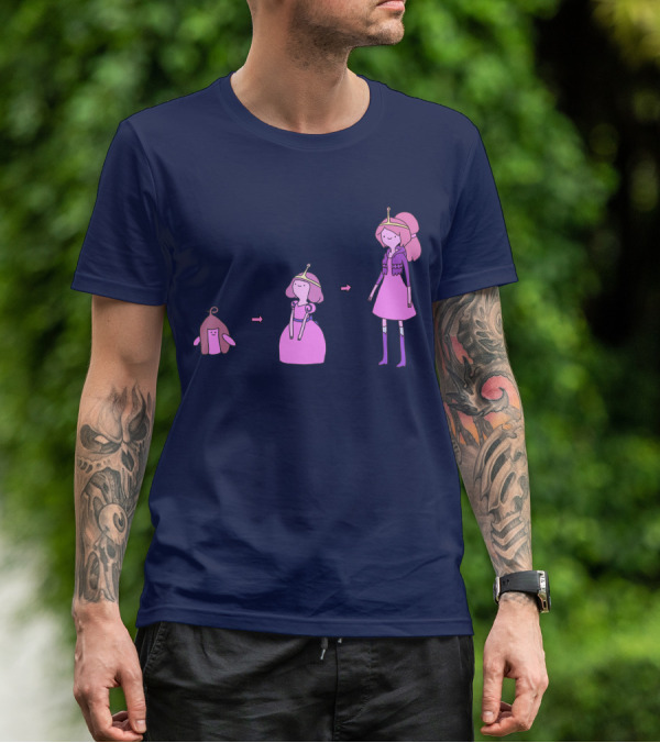 Princess Bubblegum Transformation Evolution Adventure Time T-Shirt
