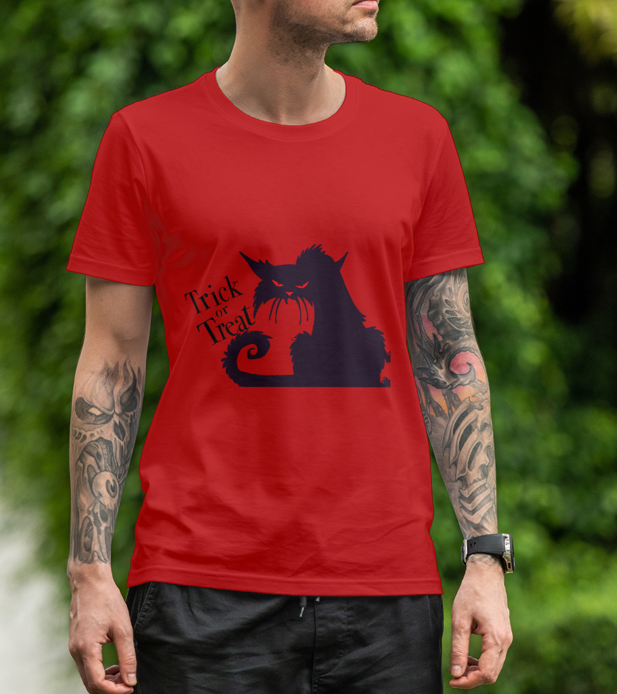 Trick Or Treat Halloween Cat T-Shirt