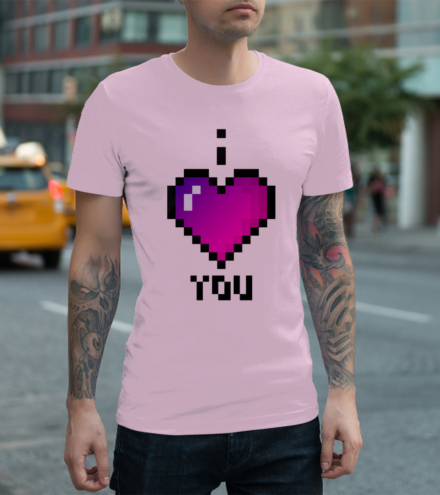 i heart you pixel T-Shirt