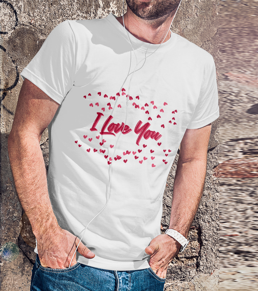 I Love You Surrounded By Small Hearts T-Shirt