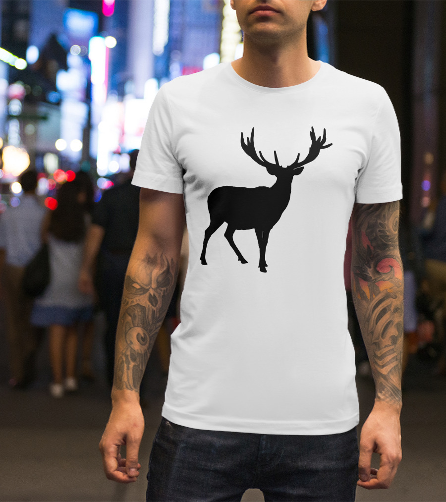 Silhouette Stag Deer Wildlife Nature T-Shirt