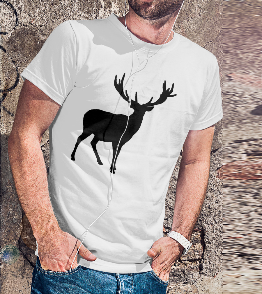 Silhouette Stag Deer Wildlife Nature T-Shirt