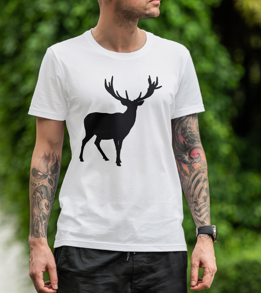 Silhouette Stag Deer Wildlife Nature T-Shirt