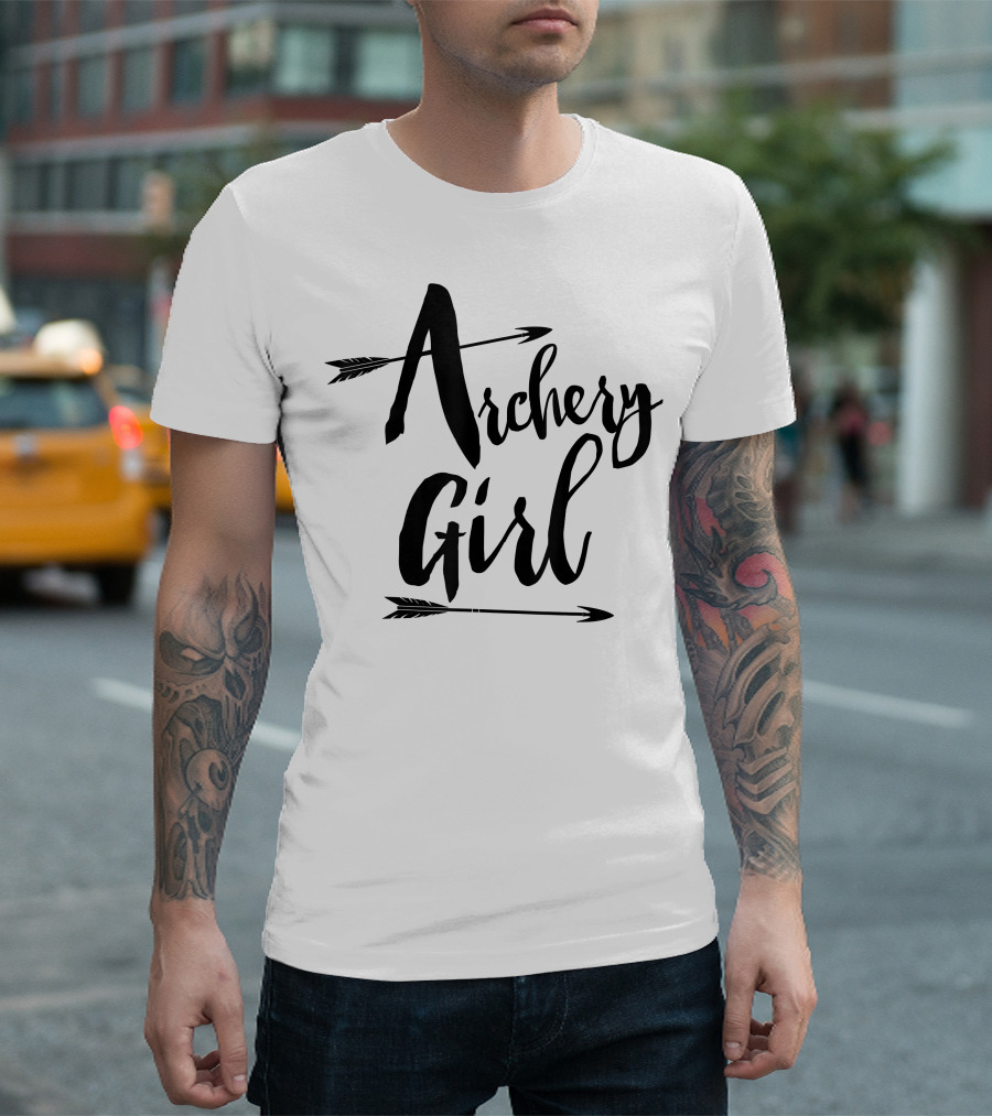 Archery Girl Women Teen Cute Arrows Stylish T-Shirt