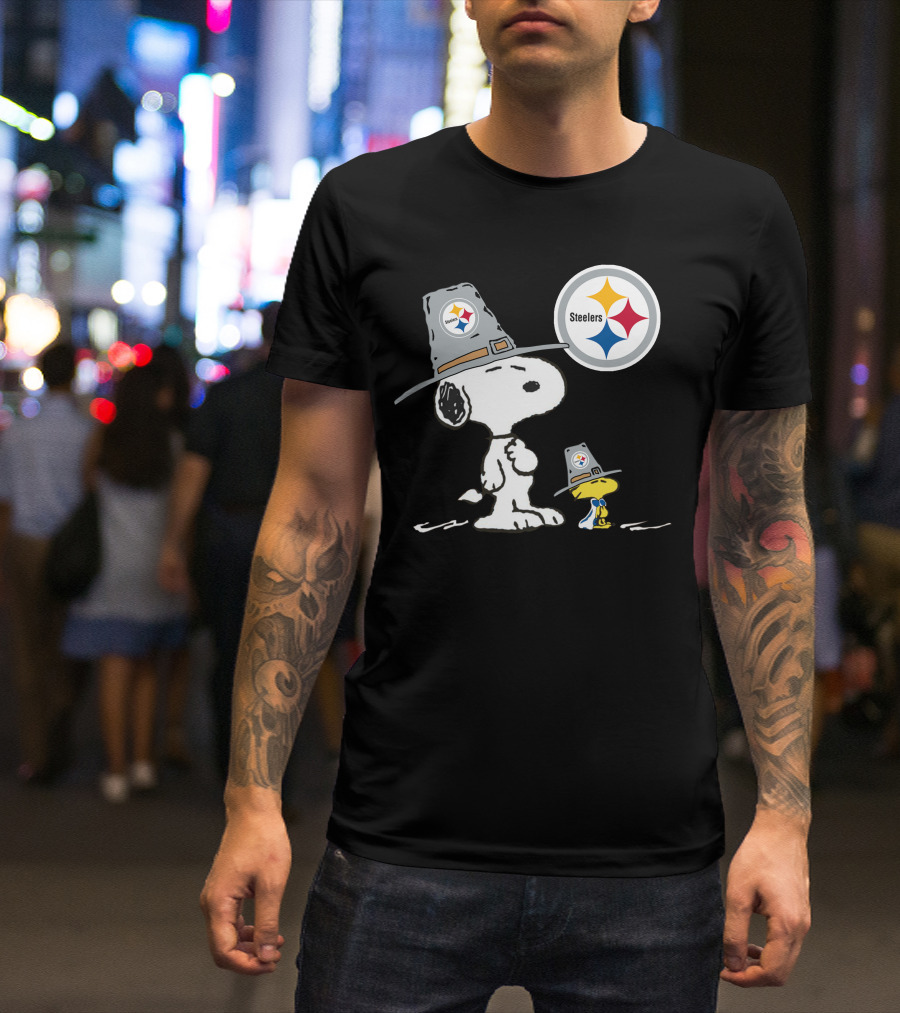Steelers Snoopy Pilgrim Hats T-Shirt