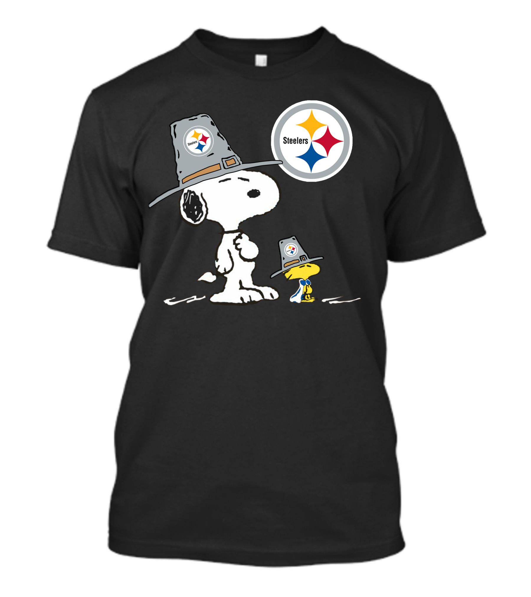 Steelers Snoopy Woodstock Thanksgiving Football T-Shirt
