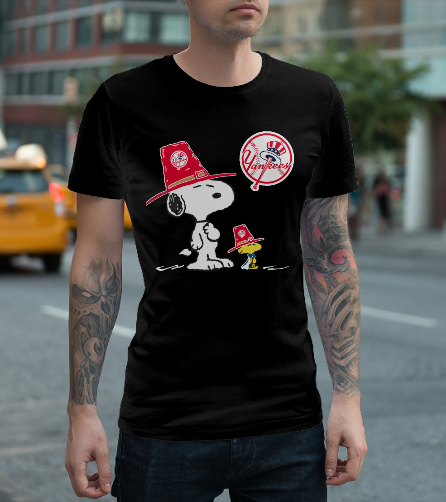 Yankees Snoopy Woodstock Baseball Hat T-Shirt