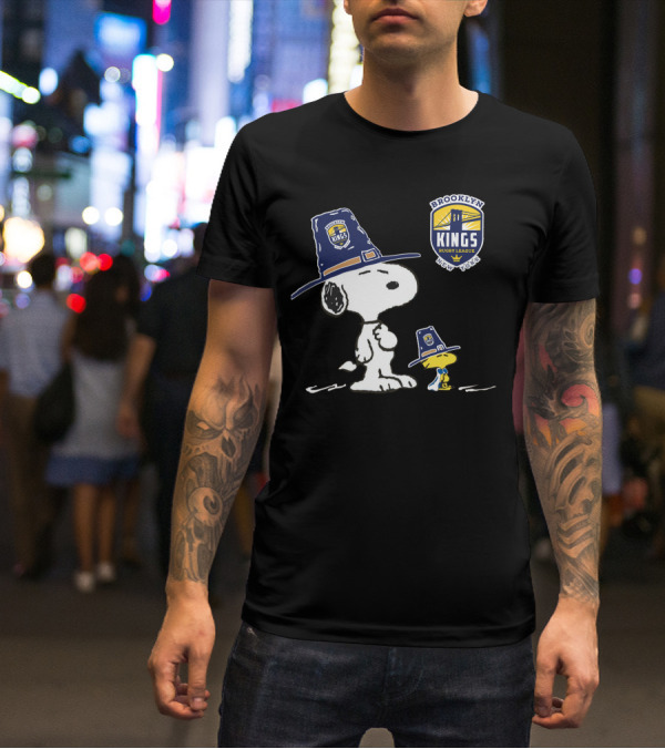 Brooklyn Kings Rugby League New York Snoopy And Woodstock T-Shirt